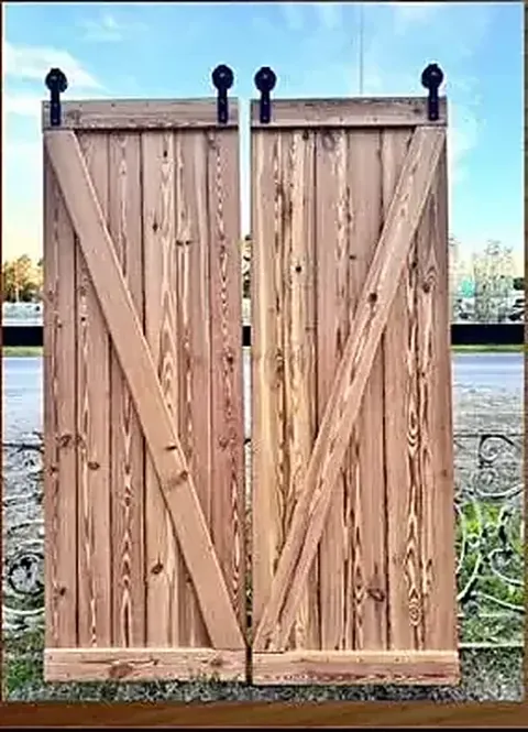 Puerta granero estilo colonial